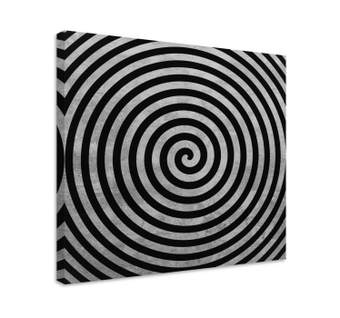 Quadro em 3D Redemoinho preto e branco - TenStickers