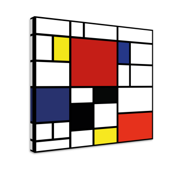 Quadro decorativo abstrato blocos de cores geométricos - TenStickers