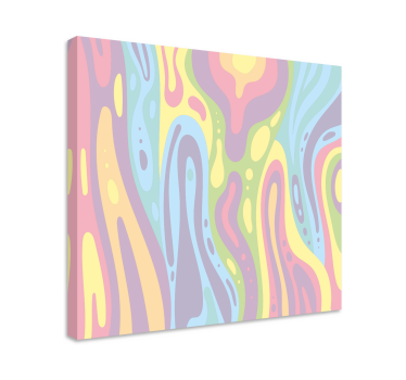 Quadro decorativo abstrato padrões fluídos coloridos - TenStickers