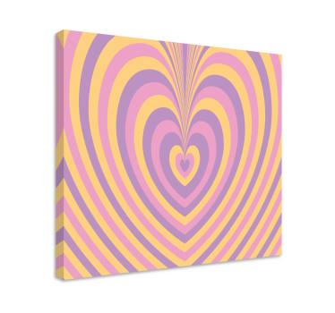 Quadro decorativo abstrato ondas de padrão coração - TenStickers