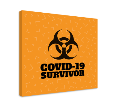 Quadro com letras mensagem de sobrevivente - TenStickers