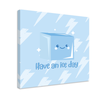Quadro com letras produtodivertido de citação de cubo de gelo - TenStickers