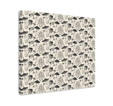 Quadro de dinossauro com padrão de cogumelo - TenStickers