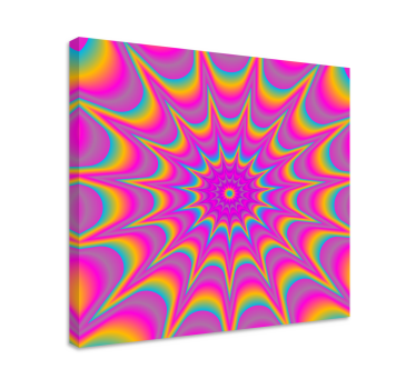 Quadro Decorativo abstrato padrão espiral colorido - TenStickers