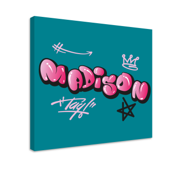 Quadro com o abecedário design de nomes criativos - TenStickers