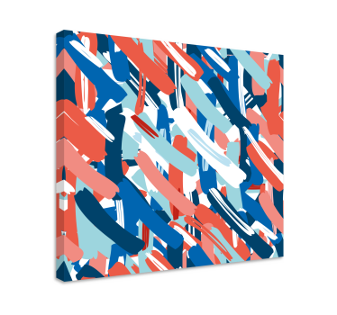 Quadro decorativo abstrato com pinceladas dinâmicas - TenStickers