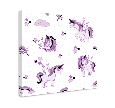 Quadro unicórnio aventura fofa do unicórnio - TenStickers