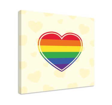 Quadro com letras símbolo do coração unidade - TenStickers