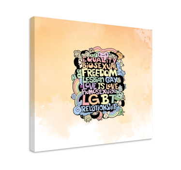 Quadro com letras amor É amor - TenStickers