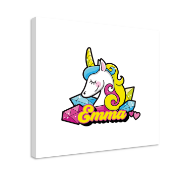 Quadro unicórnio com pedras preciosas - TenStickers