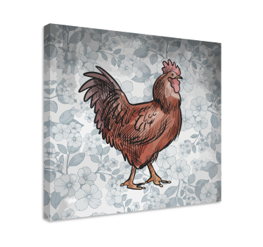 Quadro animais figura de galinha encantadora - TenStickers
