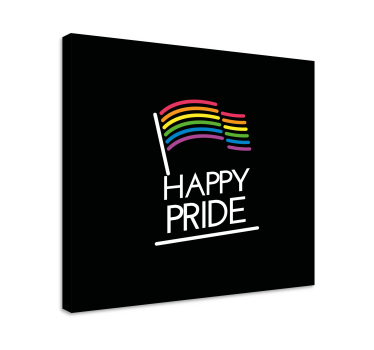 Quadro com letras mensagem da bandeira arco-Íris - TenStickers