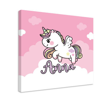 Quadro unicórnio fantasia fofa de unicórnio - TenStickers