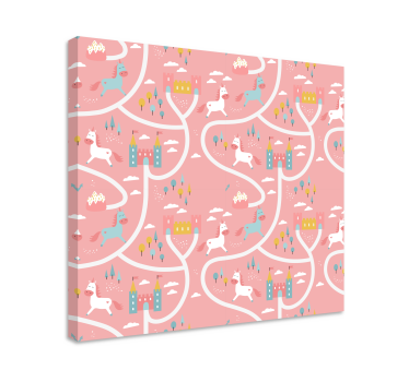 Quadro com veados na jornada divertida do unicórnio - TenStickers