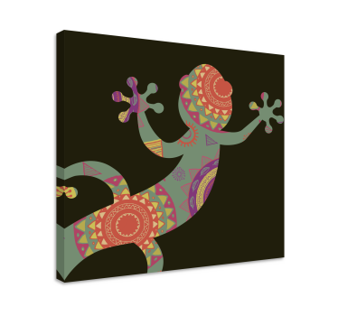 Quadro animais ilustração geométrica de réptil - TenStickers