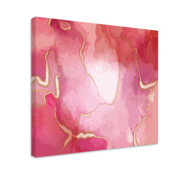 Quadro Decorativo para quarto Efeito de mármore rosa e dourado - TenStickers