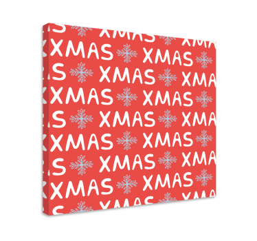 Quadro frase padrão de flocos de neve natalinos - TenStickers