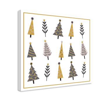 Quadro de flores Árvores de natal ornamentais - TenStickers