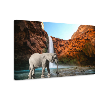 Quadro de elefantes oásis do elefante majestoso - TenStickers