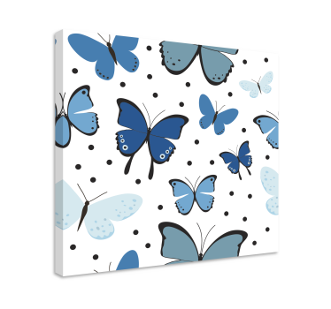 Quadro de borboletas coleção borboleta azul - TenStickers