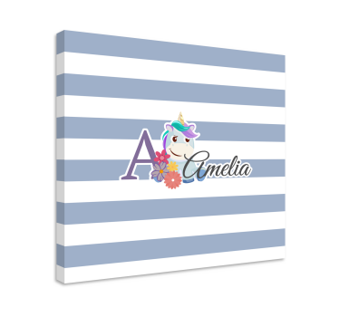 Quadro unicórnio design de unicórnio personalizado - TenStickers