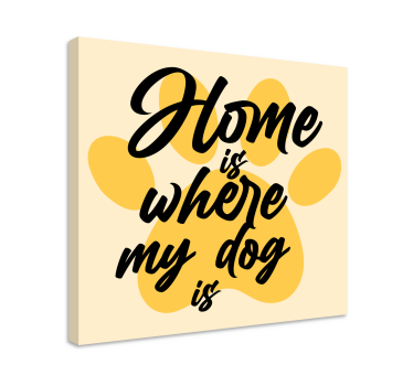 Quadro de cães é onde o coração está - TenStickers
