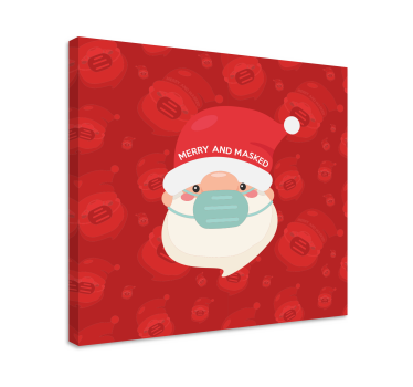 Quadro Decorativo de natal Alegre e mascarado - TenStickers
