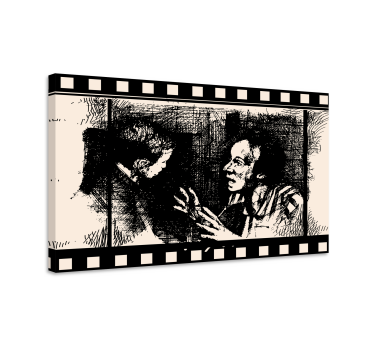 Quadro vintage diálogo sobre cinema - TenStickers
