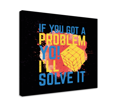 Quadro com letras citação do cubo mágico - TenStickers