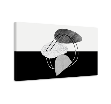 Quadro decorativo abstrato fusão de formas geométricas - TenStickers