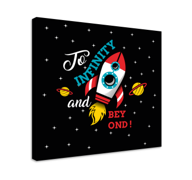 Quadro de dinossauro aventura espacial - TenStickers