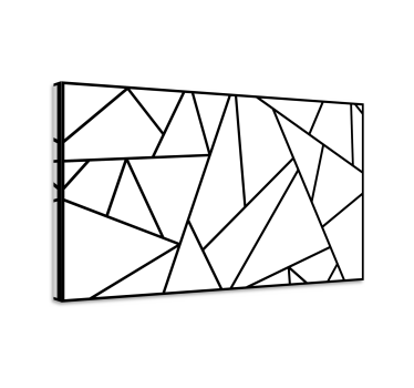 Quadro Decorativo abstrato padrões angulares - TenStickers