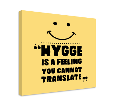 Quadro com letras "hygge" não pode ser traduzido - TenStickers