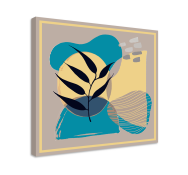 Quadro Decorativo abstrato Padrão abstrato azul estilo africano - TenStickers