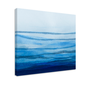 Quadro Decorativo moderno Estipes de efeito ombre em tons de azul - TenStickers