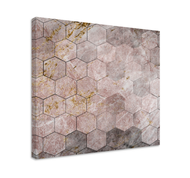 Quadro Decorativo de arte Padrão hexagonal com efeito ombre - TenStickers
