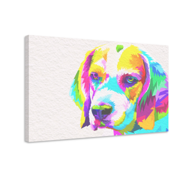 Quadro Decorativo de cães Beagle aquarela - TenStickers