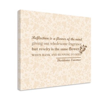 Quadro com letras citação reflexão floral - TenStickers