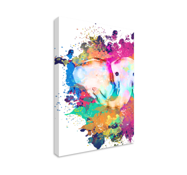 Quadro geométrico Elefante de cores vivas - TenStickers