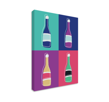 Quadro Decorativo abstrato garrafas de pop art - TenStickers