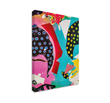 Quadro Decorativo moderno Arte abstrata com cores vibrantes - TenStickers