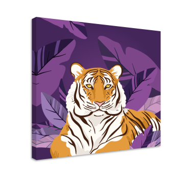 Quadro de animais Animal da selva tigre curioso - TenStickers