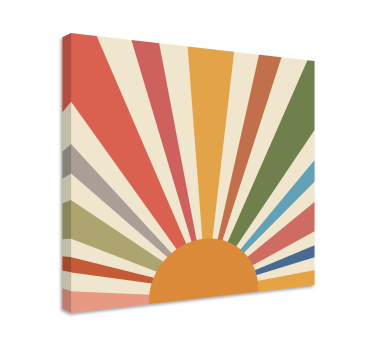 Quadro para sala Vinil decorativocolorida sol - TenStickers