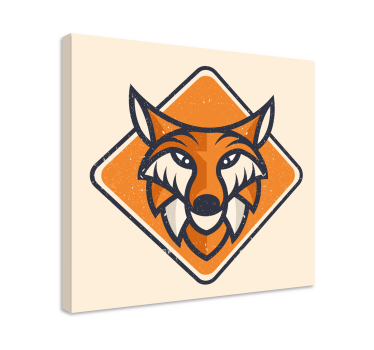 Quadro animais ícone de raposa estilizada - TenStickers