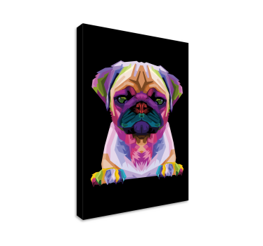 Quadro Decorativo de cães Animais-geométricos cão fofo - TenStickers