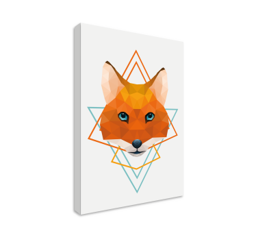 Quadro de animais Animais geométricos raposa selvagem - TenStickers