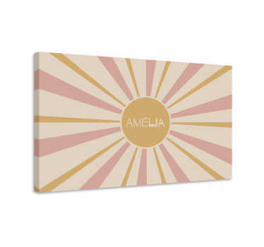 Quadro com o abecedário design de amélia sunburst - TenStickers