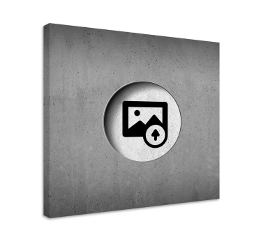 Quadro Decorativo com nome Em concreto bruto personalizável - TenStickers