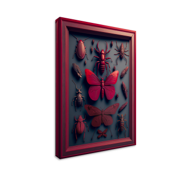 Quadro decorativo para sala coleção de insetos enquadrados - TenStickers