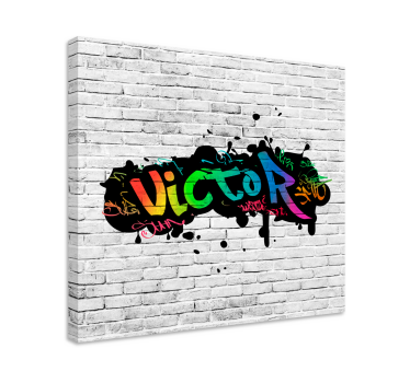 Quadro Decorativo para quarto graffiti nome Personalizado - TenStickers